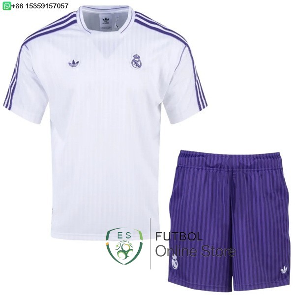 Camiseta Real Madrid Conjunto Completo Hombre 25/2026 Especial Blanco Purpura