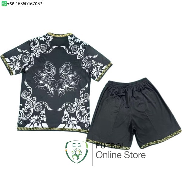 Camiseta Real Madrid Conjunto Completo Hombre 25/2026 Especial Negro Blanco