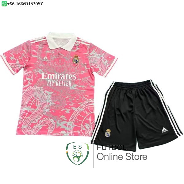 Camiseta Real Madrid Conjunto Completo Hombre 25/2026 Especial Rosa Negro