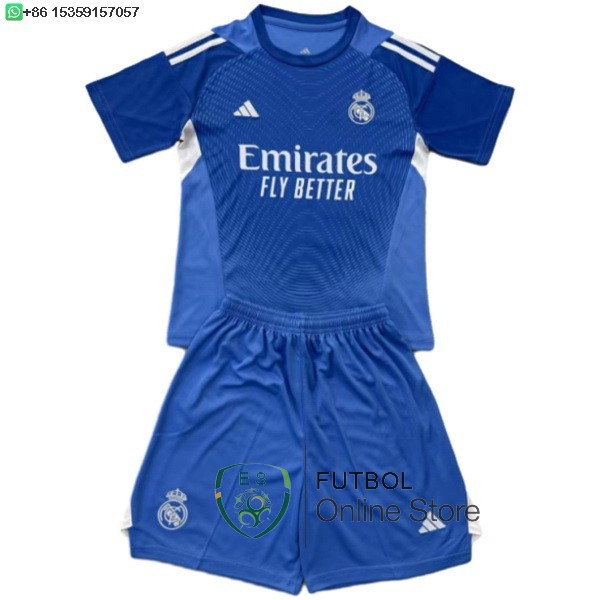 Camiseta Real Madrid Conjunto Completo Hombre 25/2026 Portero Azul