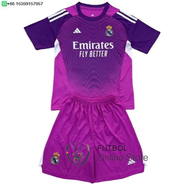 Camiseta Real Madrid Conjunto Completo Hombre 25/2026 Portero Purpura