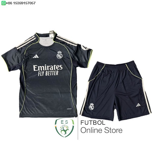 Camiseta Real Madrid Conjunto Completo Hombre 25/2026 Segunda Jugadores Concepto