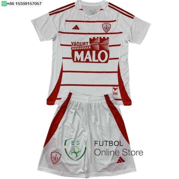 Camiseta Stade Brestois Conjunto Completo Hombre 24/2025 Segunda