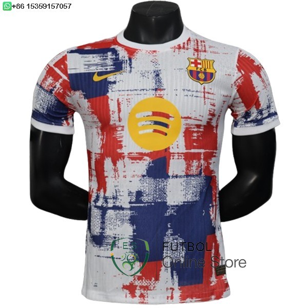 Tailandia Camiseta Barcelona 25/2026 Especial Jugadores Blanco Azul