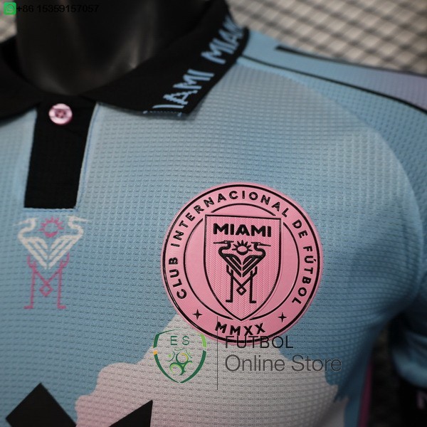 Tailandia Camiseta Inter Miami 25/2026 Especial Jugadores Azul Rosa