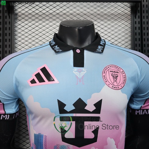 Tailandia Camiseta Inter Miami 25/2026 Especial Jugadores Azul Rosa