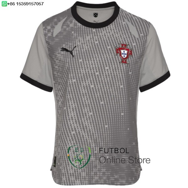 Tailandia Camiseta Portugal 2025 Portero Gris