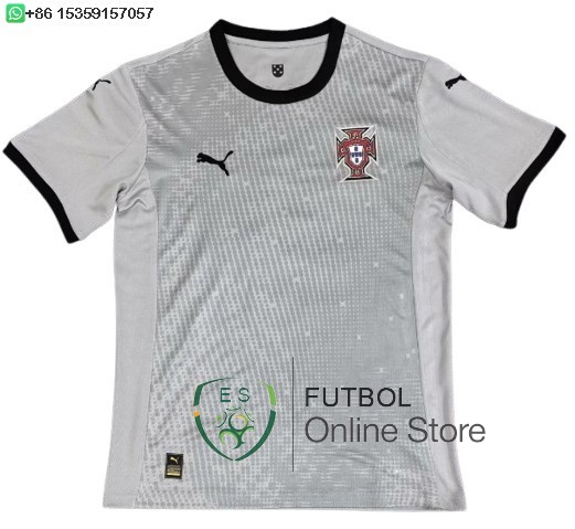 Tailandia Camiseta Portugal 2025 Portero Gris