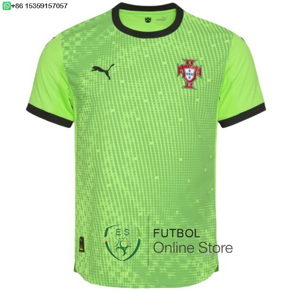 Tailandia Camiseta Portugal 2025 Portero Verde