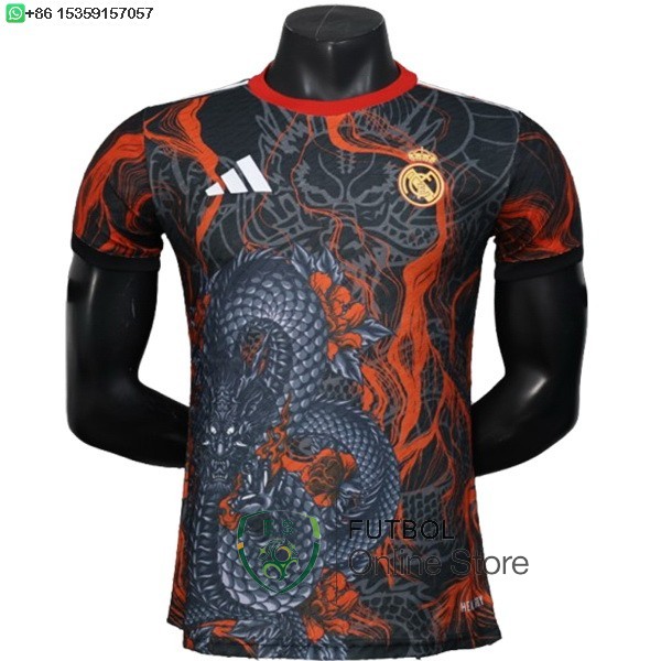 Tailandia Camiseta Real Madrid 25/2026 Especial Jugadores Negro Rojo