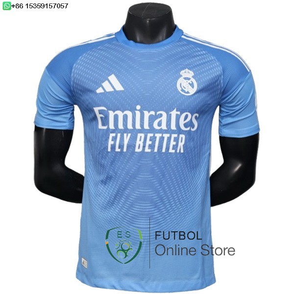 Tailandia Camiseta Real Madrid 25/2026 Portero Jugadores Azul