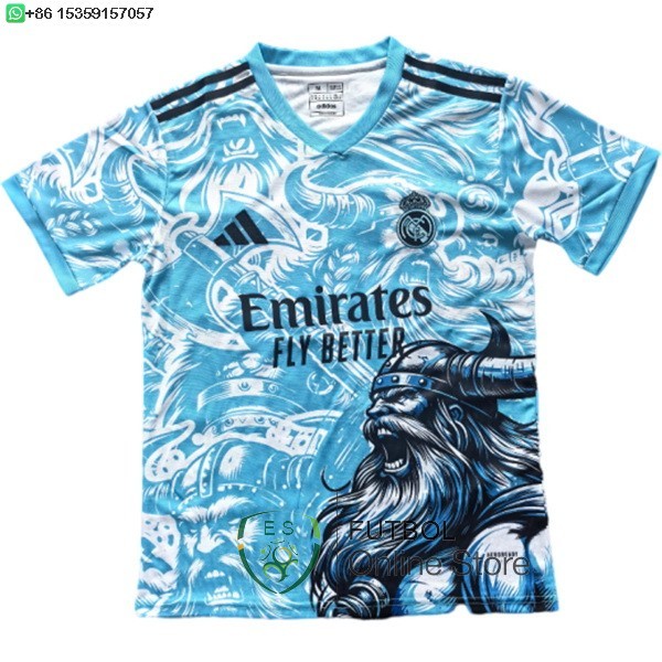 Tailandia Camiseta Real Madrid Especial 25/2026 Azul Blanco