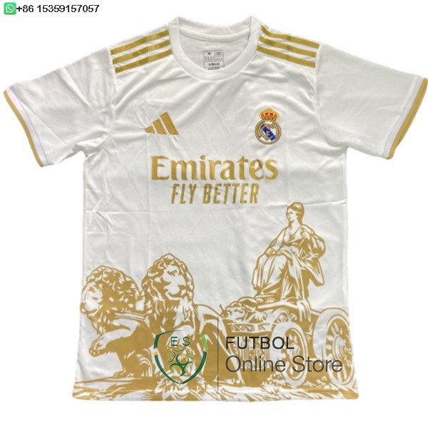 Tailandia Camiseta Real Madrid Especial 25/2026 Blanco Amarillo