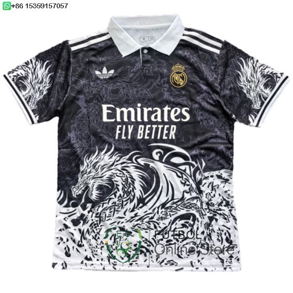 Tailandia Camiseta Real Madrid Especial 25/2026 Negro Blanco