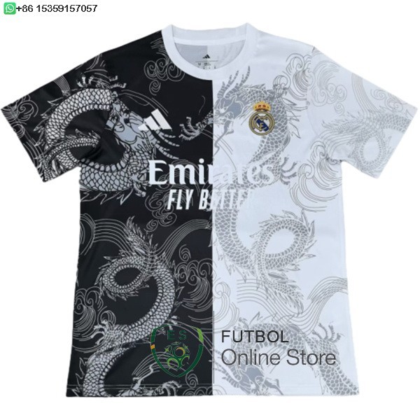 Tailandia Camiseta Real Madrid Especial 25/2026 Negro II Blanco