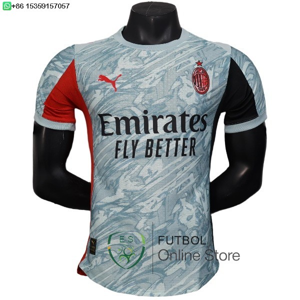 Camiseta AC Milan 25/2026 Portero Jugadores Azul Verde