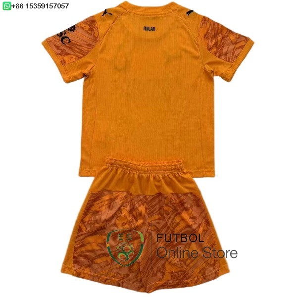 Camiseta AC Milan Conjunto Completo Hombre 25/2026 Portero Naranja