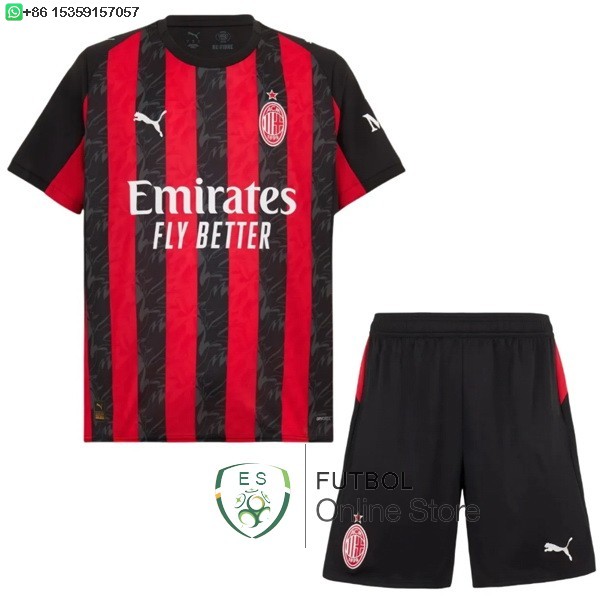 Camiseta AC Milan Ninos 25/2026 Primera