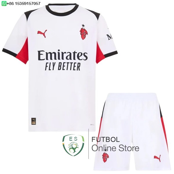 Camiseta AC Milan Ninos 25/2026 Segunda