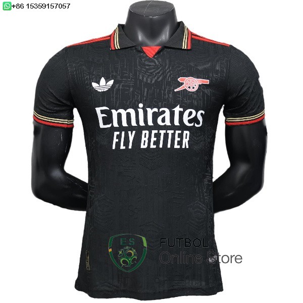 Camiseta Arsenal 25/2026 Especial Jugadores Negro Rojo