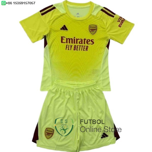 Camiseta Arsenal Conjunto Completo Hombre 25/2026 Portero Amarillo