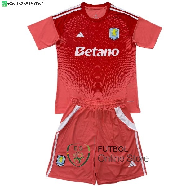 Camiseta Aston Villa Conjunto Completo Hombre 25/2026 Portero Rojo