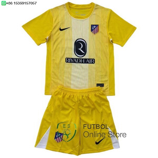Camiseta Atletico Madrid Conjunto Completo Hombre 25/2026 Portero Amarillo Camiseta Atletico Madrid Conjunto Completo Hombre 25/2026 Portero Amarillo
