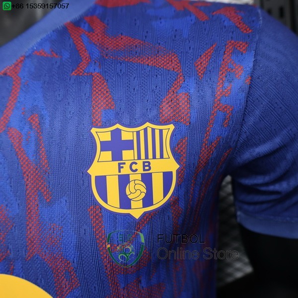 Camiseta Barcelona 25/2026 Especial Jugadores Azul Rojo Amarillo