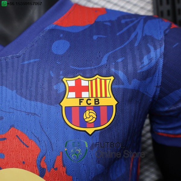 Camiseta Barcelona 25/2026 Especial Jugadores Azul Rojo I marillo