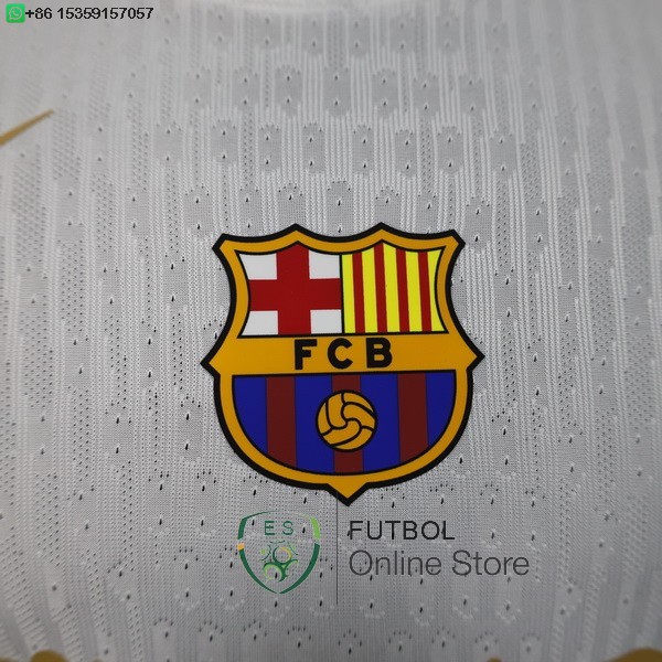 Camiseta Barcelona 25/2026 Especial Jugadores Blanco Amarillo
