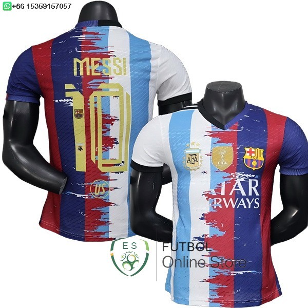 Camiseta Barcelona 25/2026 Especial Jugadores Blanco I Azul Rojo