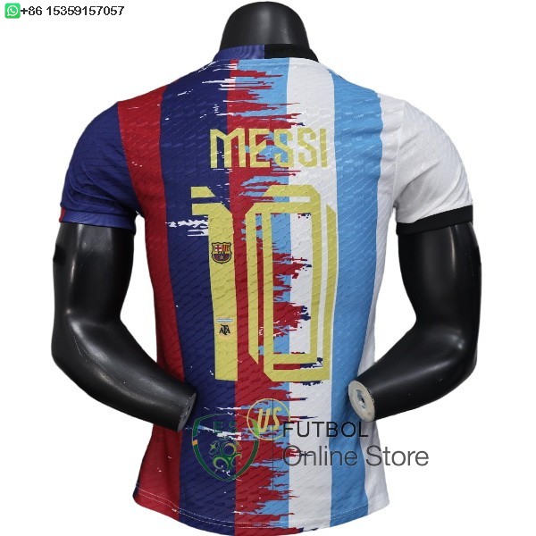 Camiseta Barcelona 25/2026 Especial Jugadores Blanco I Azul Rojo