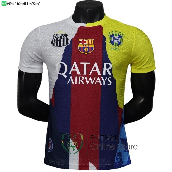 Camiseta Barcelona 25/2026 Especial Jugadores Blanco I Rojo Amarillo