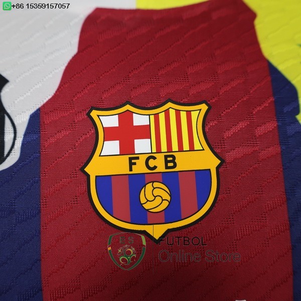 Camiseta Barcelona 25/2026 Especial Jugadores Blanco I Rojo Amarillo