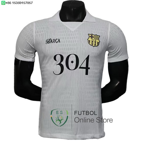 Camiseta Barcelona 25/2026 Especial Jugadores Blanco Negro