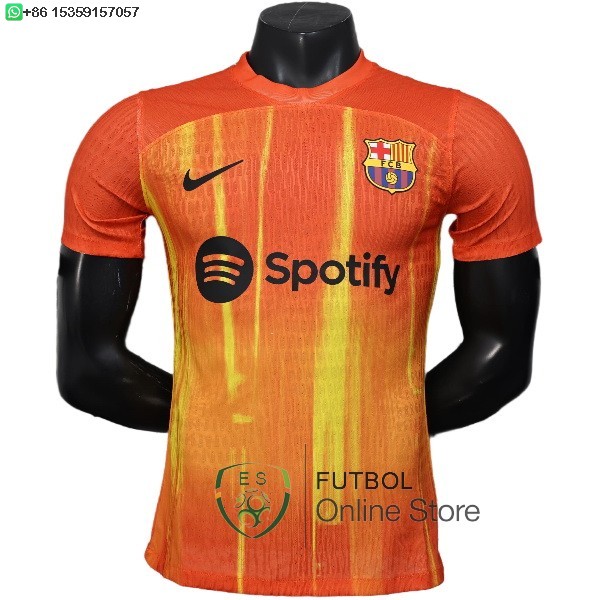 Camiseta Barcelona 25/2026 Especial Jugadores Naranja Amarillo