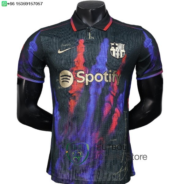 Camiseta Barcelona 25/2026 Especial Jugadores Negro Rojo Azul