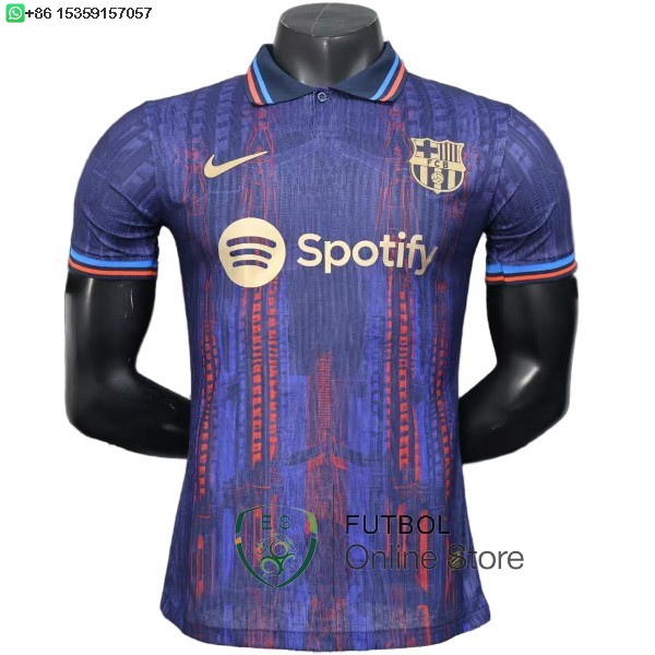 Camiseta Barcelona 25/2026 Especial Jugadores Purpura Azul