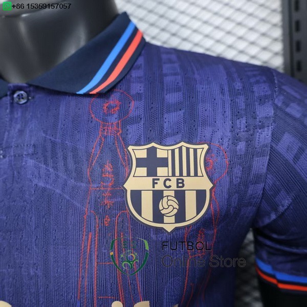 Camiseta Barcelona 25/2026 Especial Jugadores Purpura Azul