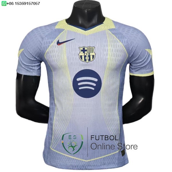 Camiseta Barcelona 25/2026 Especial Jugadores Purpura Claro Amarillo