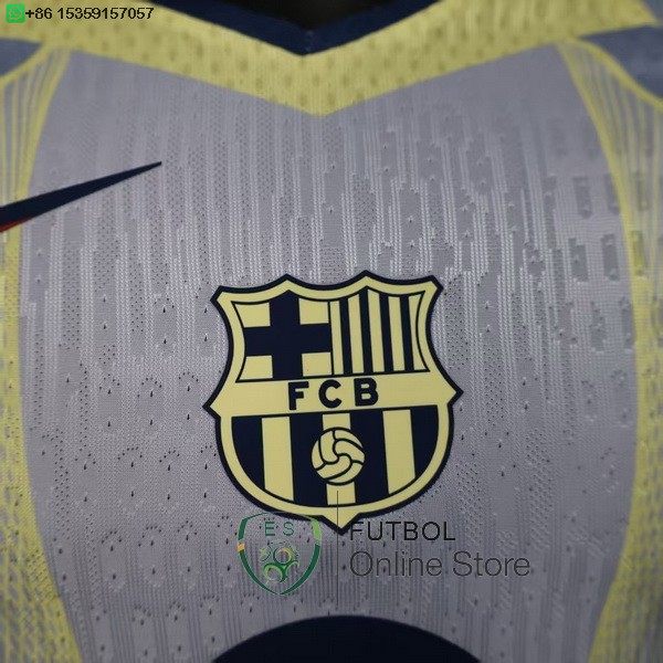 Camiseta Barcelona 25/2026 Especial Jugadores Purpura Claro Amarillo