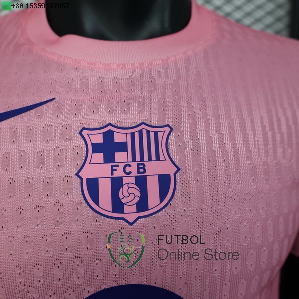Camiseta Barcelona 25/2026 Especial Jugadores Rosa Azul