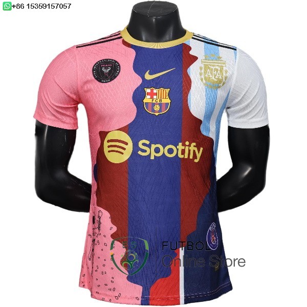 Camiseta Barcelona 25/2026 Especial Jugadores Rosa Azul
