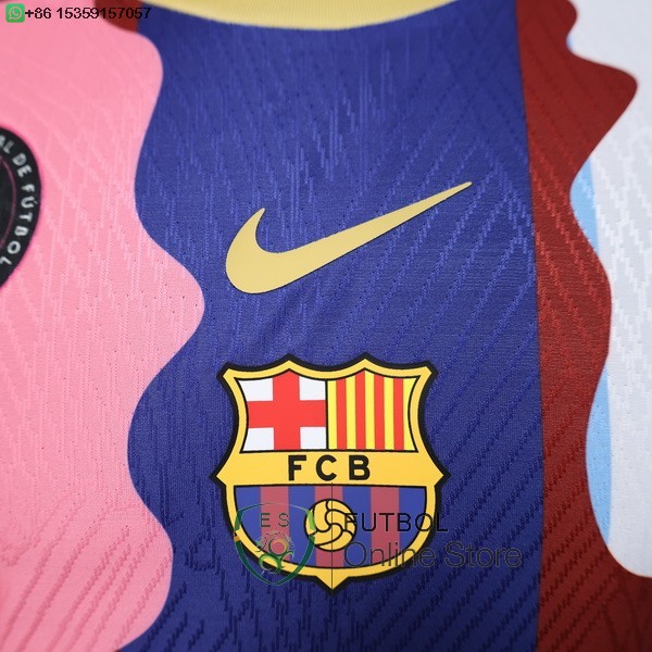Camiseta Barcelona 25/2026 Especial Jugadores Rosa Azul