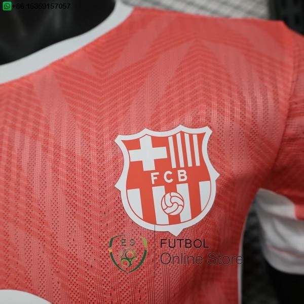 Camiseta Barcelona 25/2026 Especial Jugadores Rosa Blanco