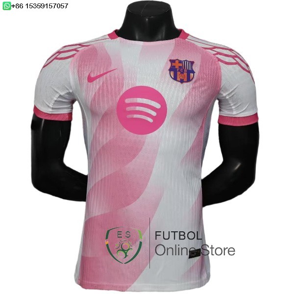 Camiseta Barcelona 25/2026 Especial Jugadores Rosa I Blanco