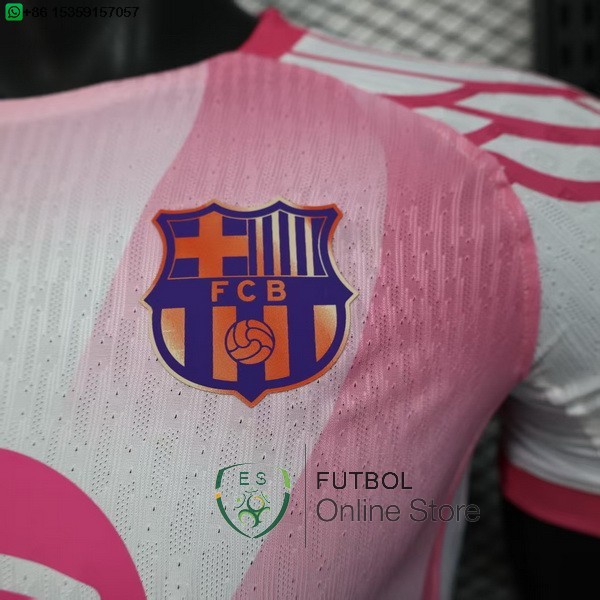 Camiseta Barcelona 25/2026 Especial Jugadores Rosa I Blanco