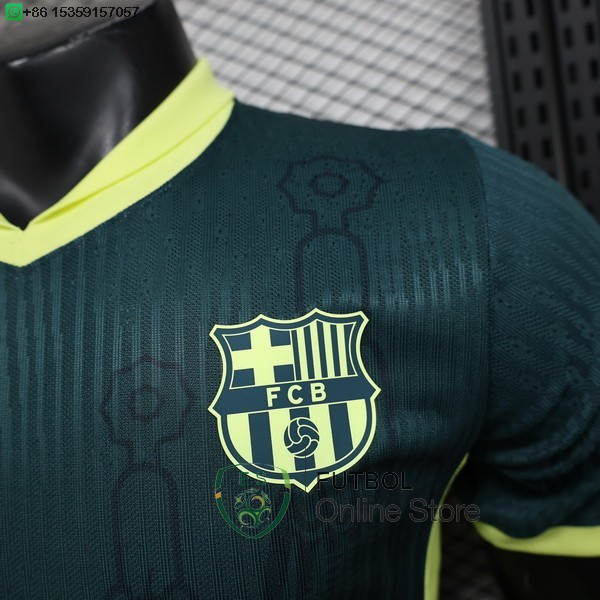 Camiseta Barcelona 25/2026 Especial Jugadores Verde Amarillo