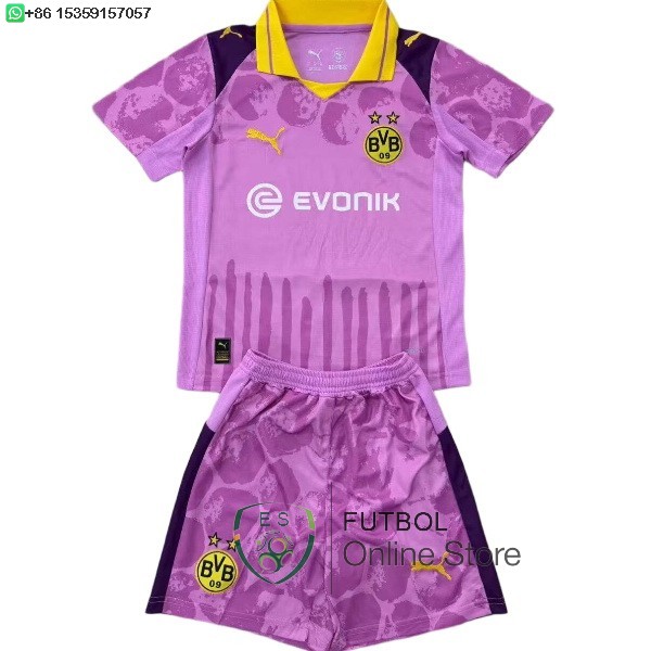 Camiseta Borussia Dortmund Conjunto Completo Hombre 25/2026 Portero Rosa