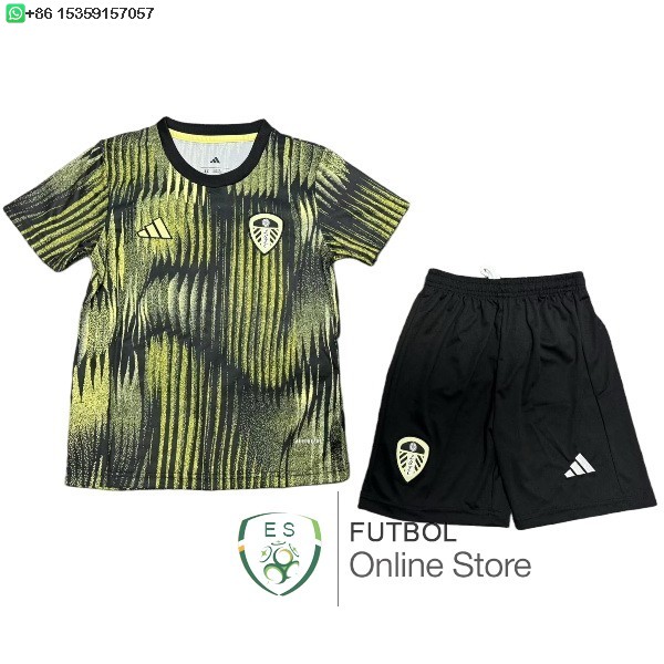Camiseta Conjunto De Ninos Leeds United 25/2026 Especial Amarillo Verde
